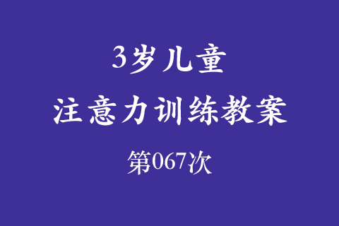 3岁儿童注意力训练教案第067次 共96次