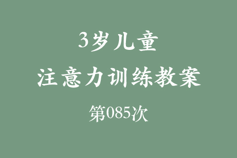 3岁儿童注意力训练教案第085次 共96次