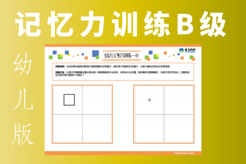 幼儿记忆训练B级 |记忆力差记不住记不准记不牢
