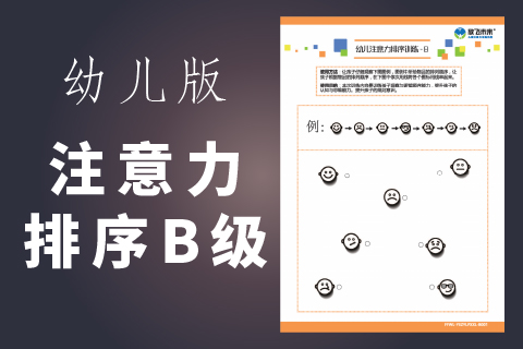 幼儿注意力排序训练B级 |儿童专注力训练图卡注意力粗心马虎不认真