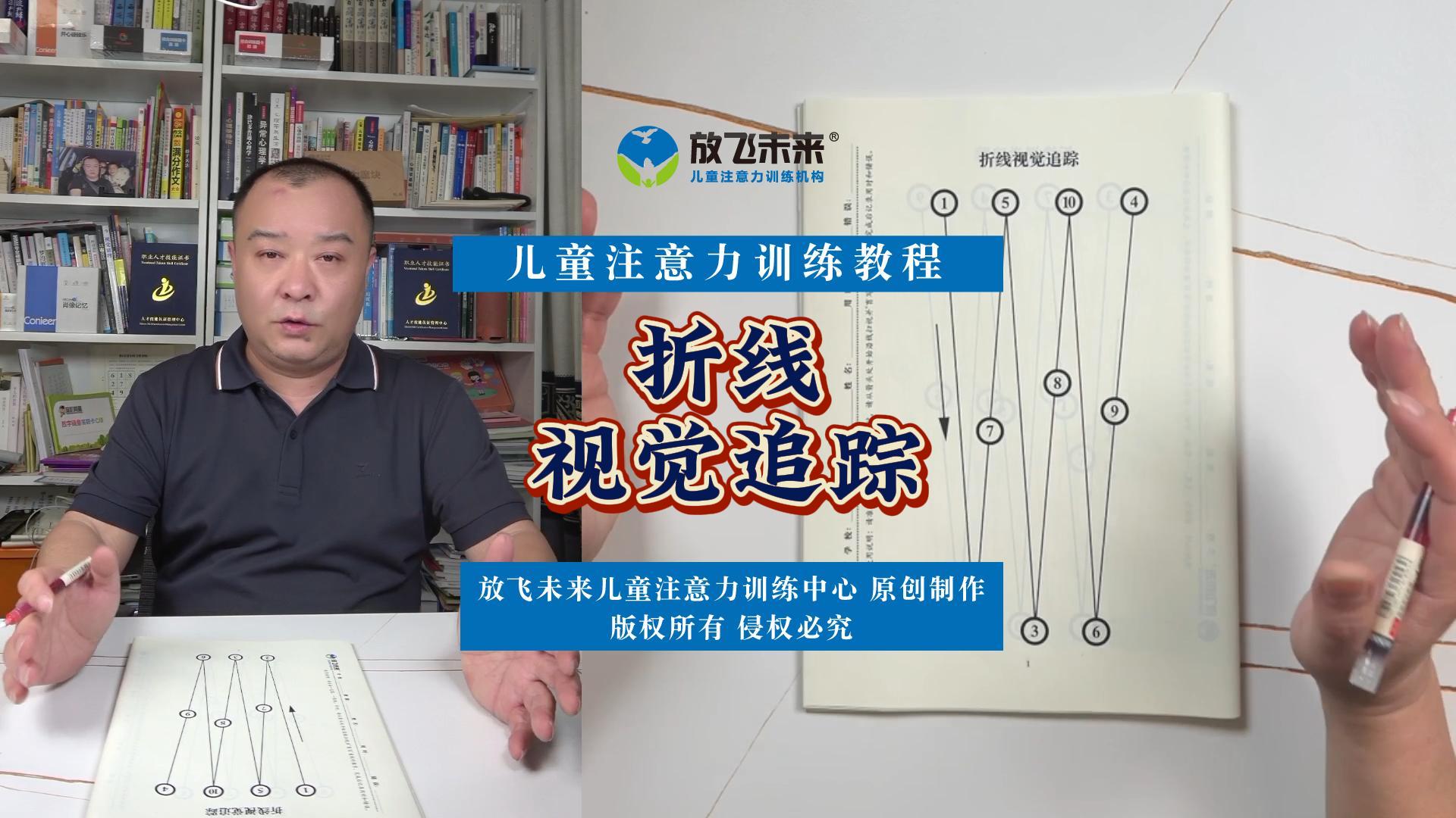 《折线视觉追踪》训练视频教程-阅读看书跳字串行注意力专注力