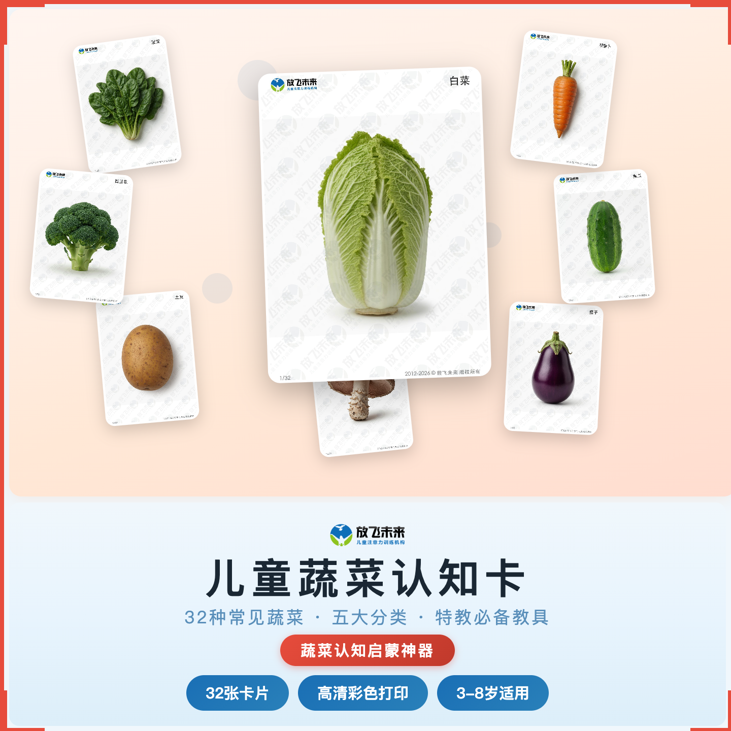 《儿童蔬菜认知卡》如何帮助孩子从“不认识餐桌上的蔬菜”走向准确辨认、主动尝试，科学训练蔬菜认知与健康饮食