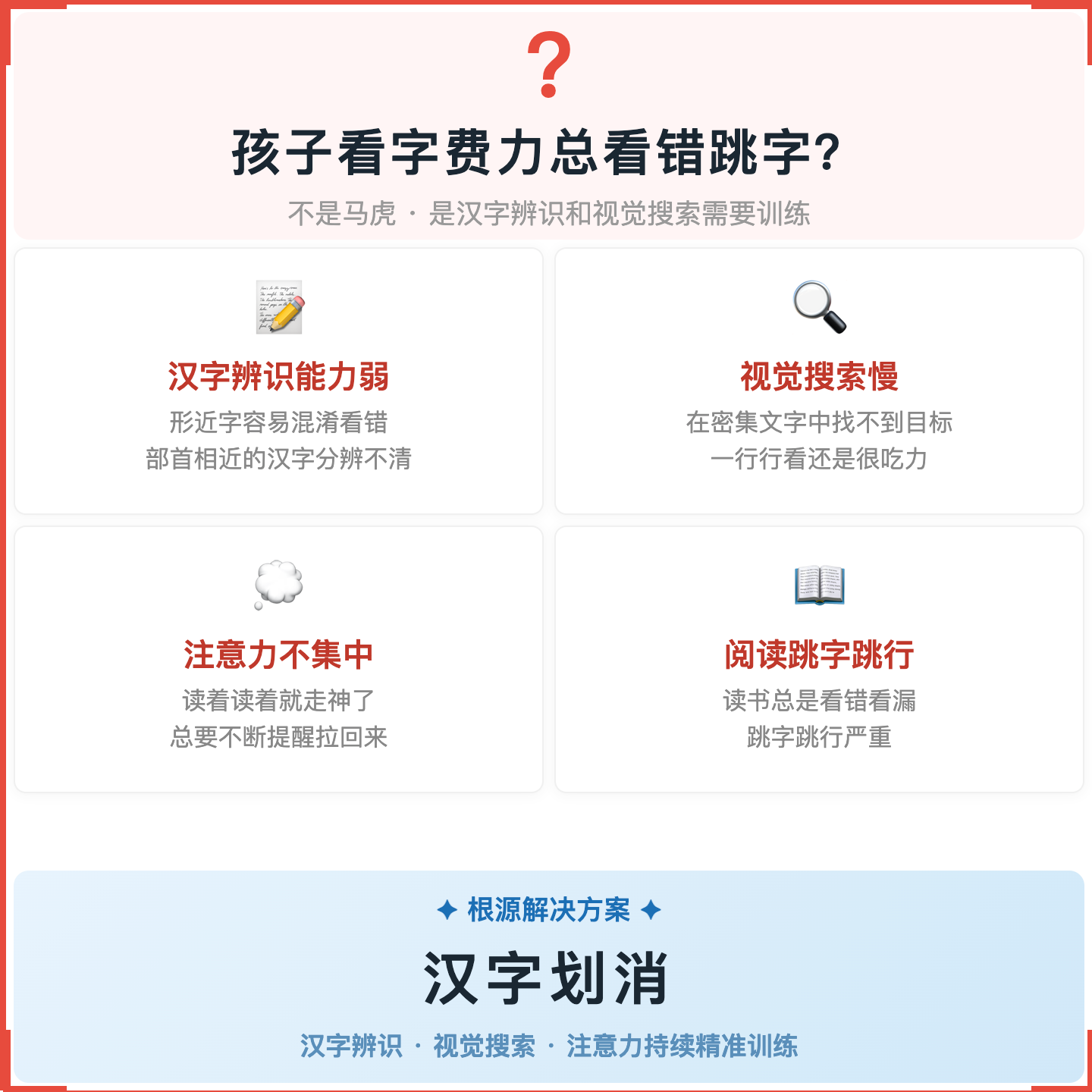 《汉字划消》如何帮助孩子提升认字准确性与阅读流畅度，科学训练汉字辨识与视觉搜索