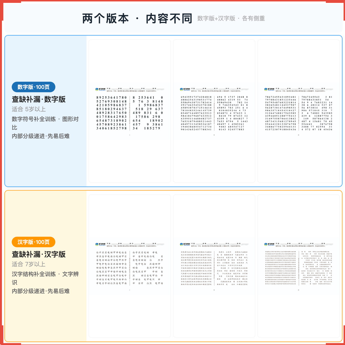《查缺补漏》如何帮助孩子减少漏题、提升检查能力,科学训练视觉分辨与细节补全