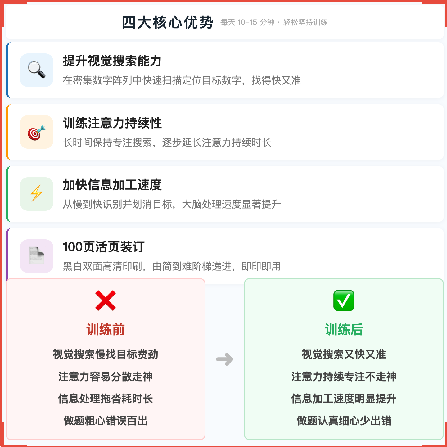 《数字划消》如何帮助孩子减少粗心、提升作业效率，科学训练视觉搜索与注意力持续