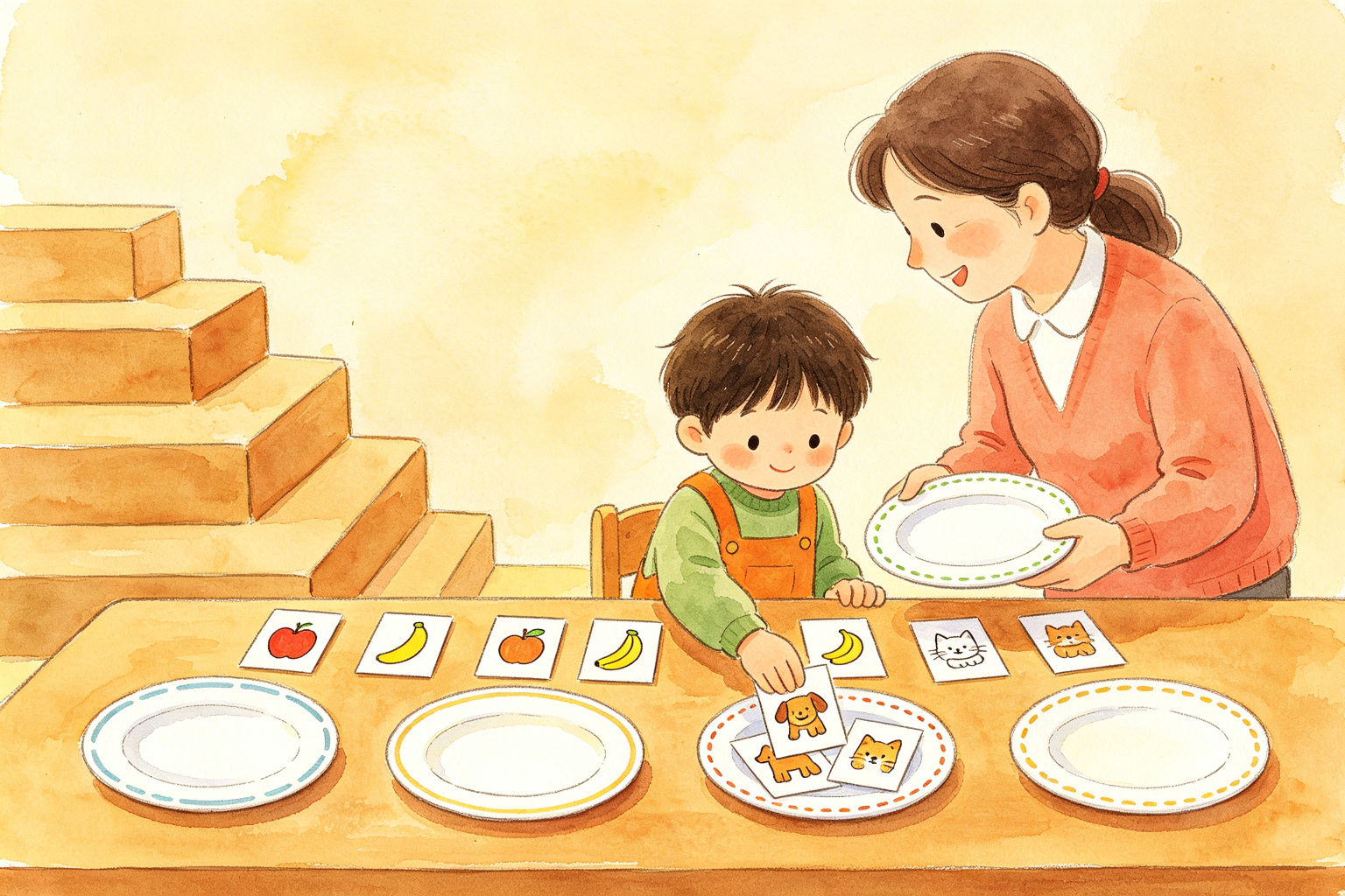 水果卡认了一整盒，你让他”去拿个水果”他却站着不动：孩子脑子里的词，不是一张一张存的，是一层一层长的