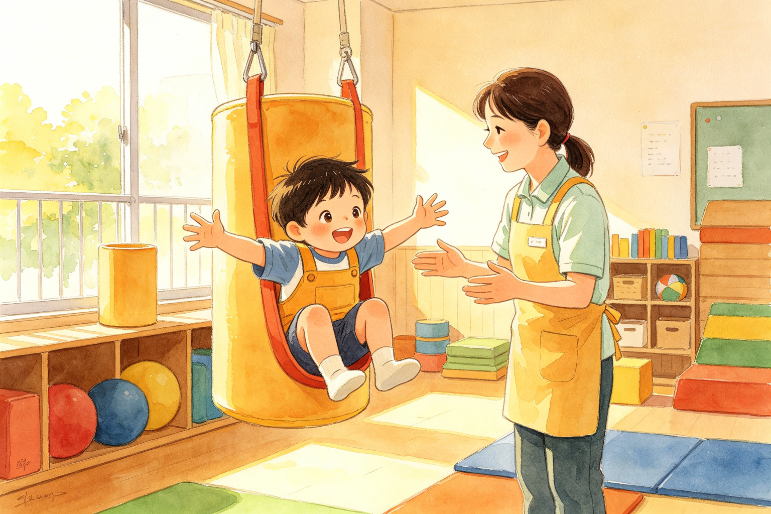 孩子连转三圈不晕、转完却半天站不稳：那根被家长当成“危险项目”的竖抱筒，我专挑这类娃上