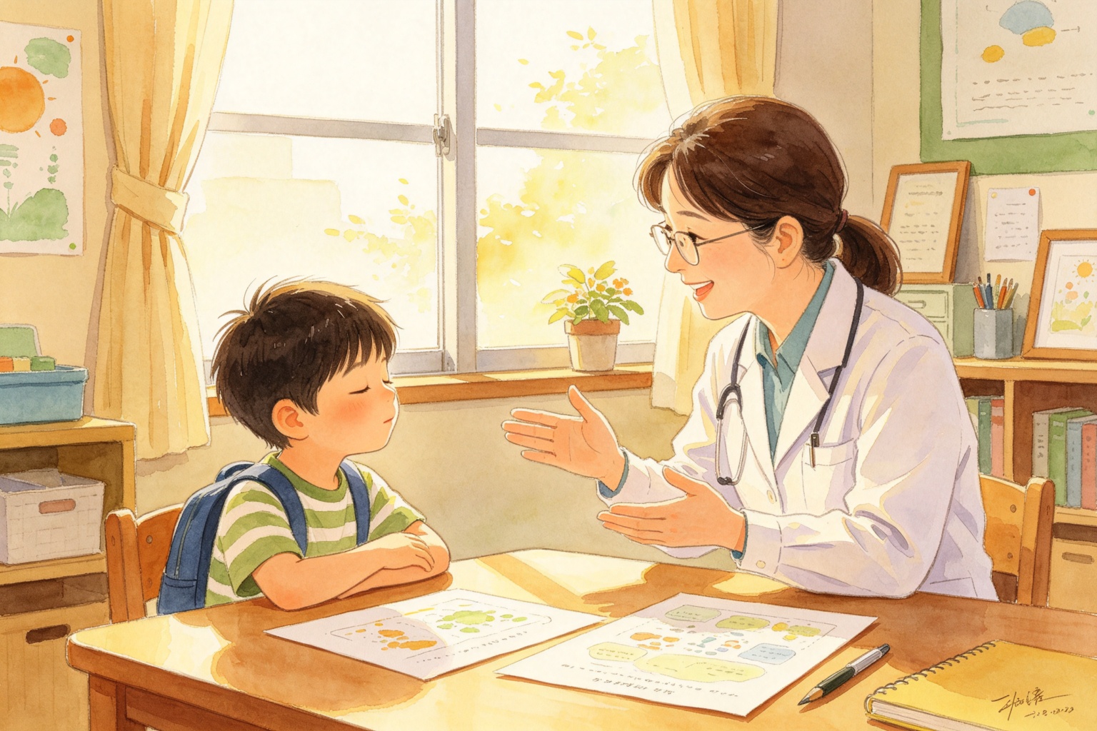 两幅画摆在眼前我偏不让他看：我用嘴说，孩子闭着眼“找不同”，练的恰恰是课堂上最值钱的本事